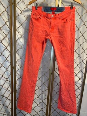 Bright Coral Salmon Women's Flare Jeans by Jane Doe in size 8